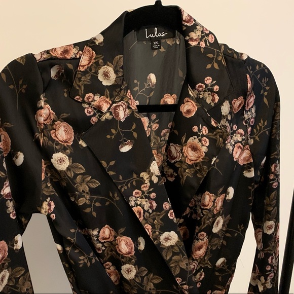 LULU’S Floral Satin Bodysuit - Picture 2 of 4